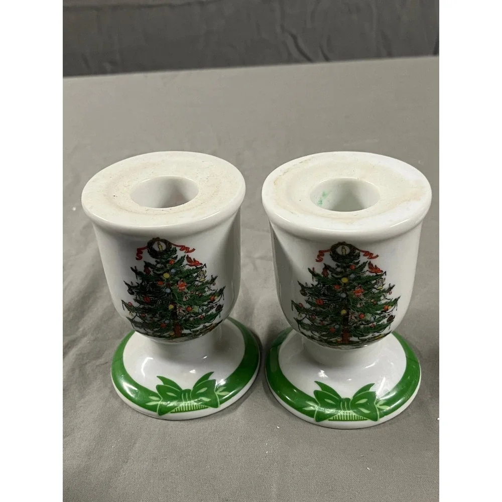 Georges Briard Yule Tide Candlestick‎ Candle Holder Set of 2